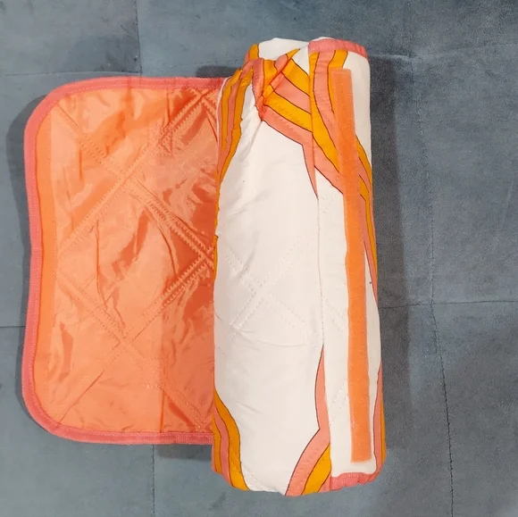 NWT SOCIETY6 PICNIC BEACH RETRO BLANKET CUSTOM WATERPROOF SANDPROOF CARRY HANDLE - Picture 8 of 11